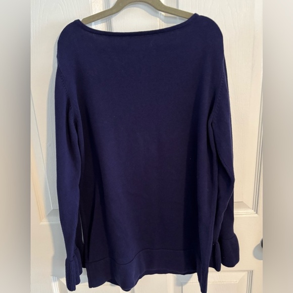Burgess, cotton/cashmere blend sweater. S hippie chic, bell sleeves, Quiet Lux - Picture 2 of 4